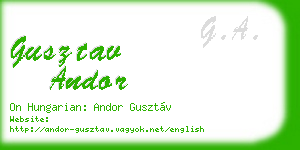 gusztav andor business card